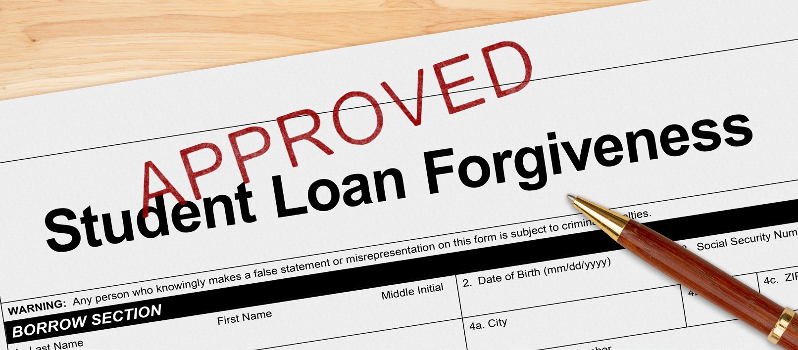Approved Student Loan Forgiveness Application